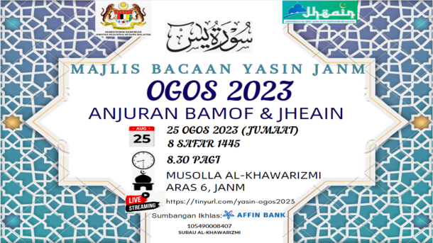 Majlis Bacaan Yasin Janm Ogos 2023